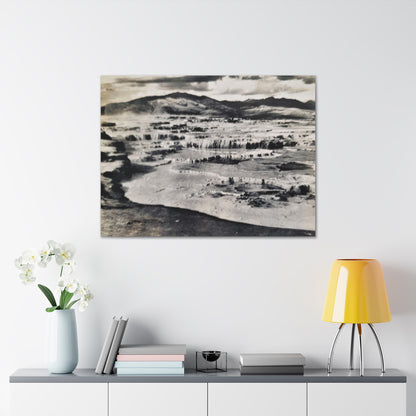Springs at top of Jupiter Terrace Yellowstone Canvas Gallery Wraps 40″ x 30″ 1.25"