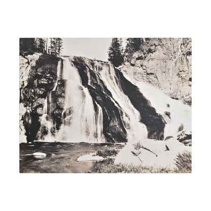 Gibbon Falls Yellowstone Satin Canvas Stretched