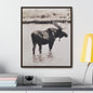 Yellowstone Bull Moose Gallery Canvas Wraps Vertical Frame 20″ x 24″ Premium Gallery Wraps (1.25″) Walnut