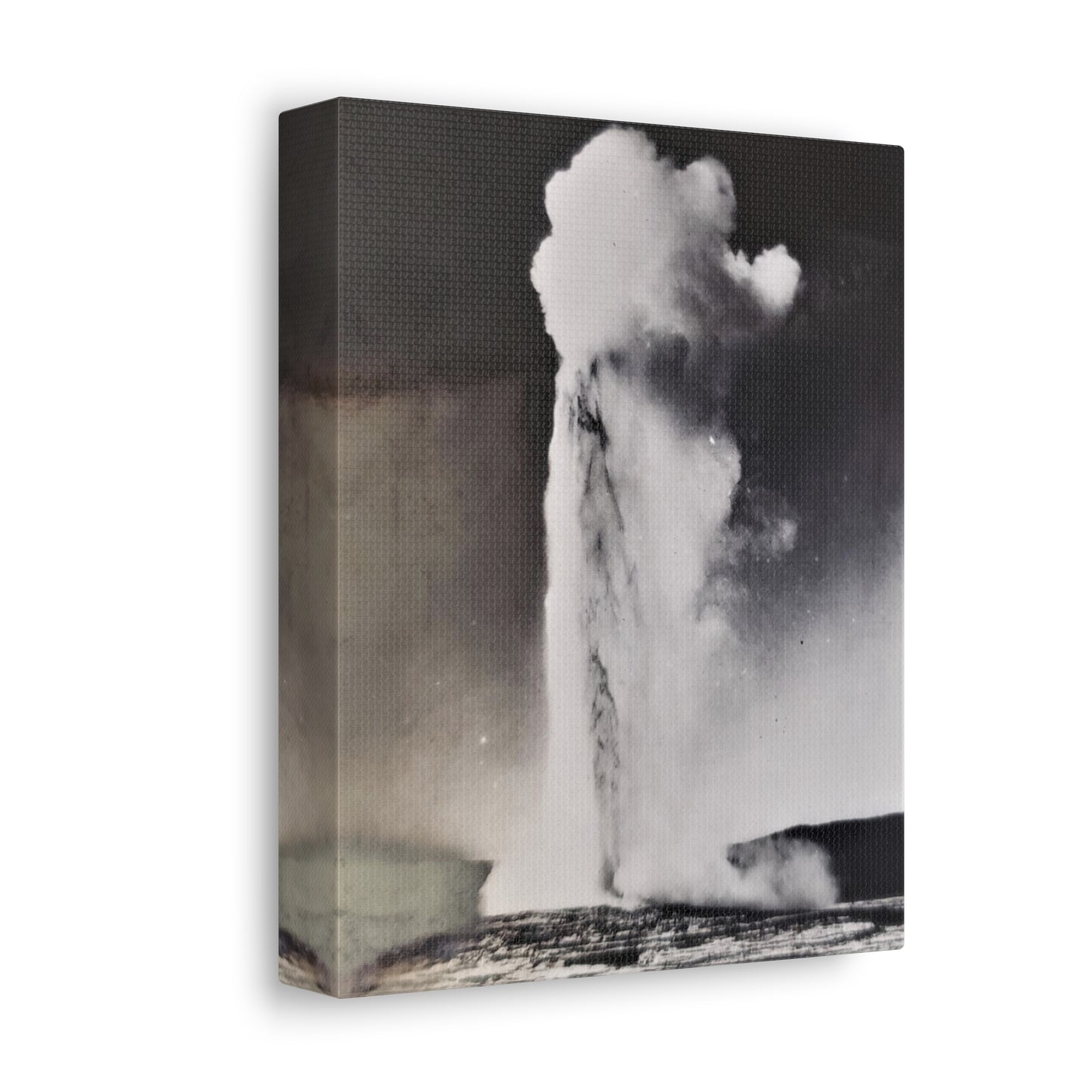 Old Faithful Geyser Yellowstone Stretched Canvas