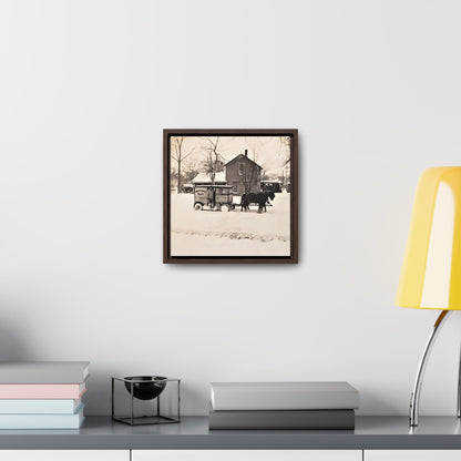 Milk Man Gallery Canvas Wraps Square Frame 10″ x 10″ Premium Gallery Wraps (1.25″) Walnut