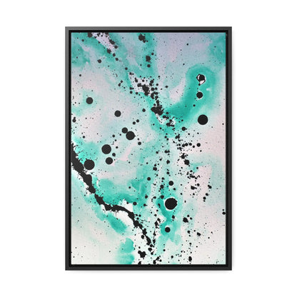 Teal Burst Gallery Canvas Wraps, Vertical Frame 16″ x 24″ Premium Gallery Wraps (1.25″)