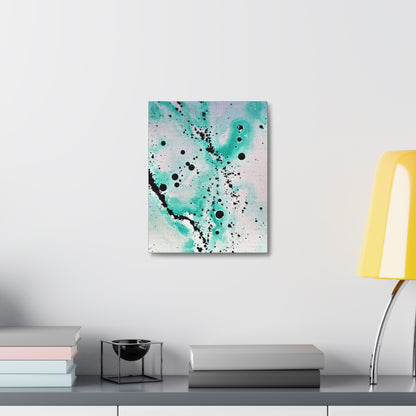 Teal Burst Stretched Canvas