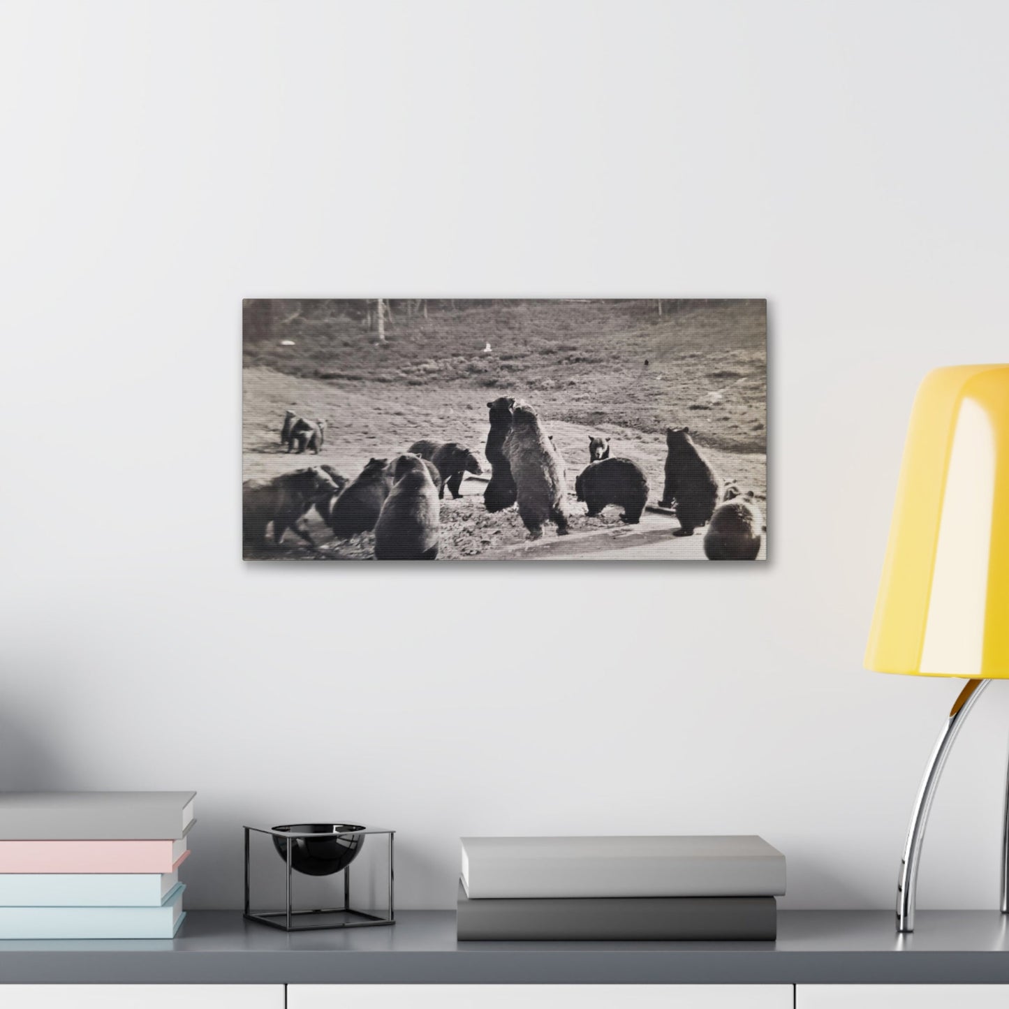 Yellowstone Grizzly Bears Canvas Gallery Wraps 20″ x 10″ 1.25"