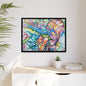 Multi-Color Abstract Framed Canvas Art Print - Kia Day Design