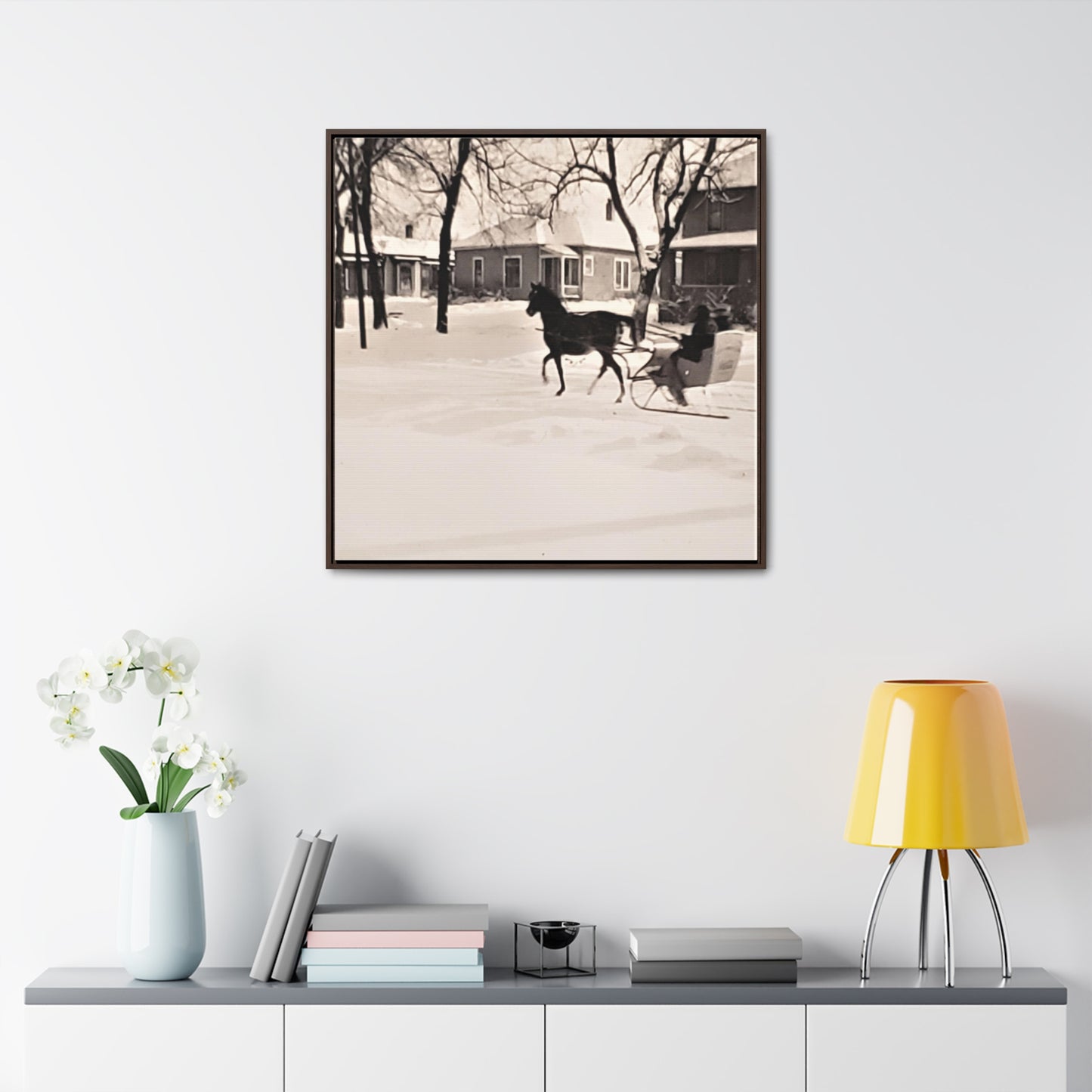 Carriage Ride Gallery Canvas Wraps, Square Frame