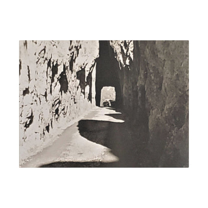 Tunnel at The Needles Satin Canvas Stretched
