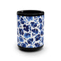 Floral Print Black Mug - 15oz - Kia Day Design