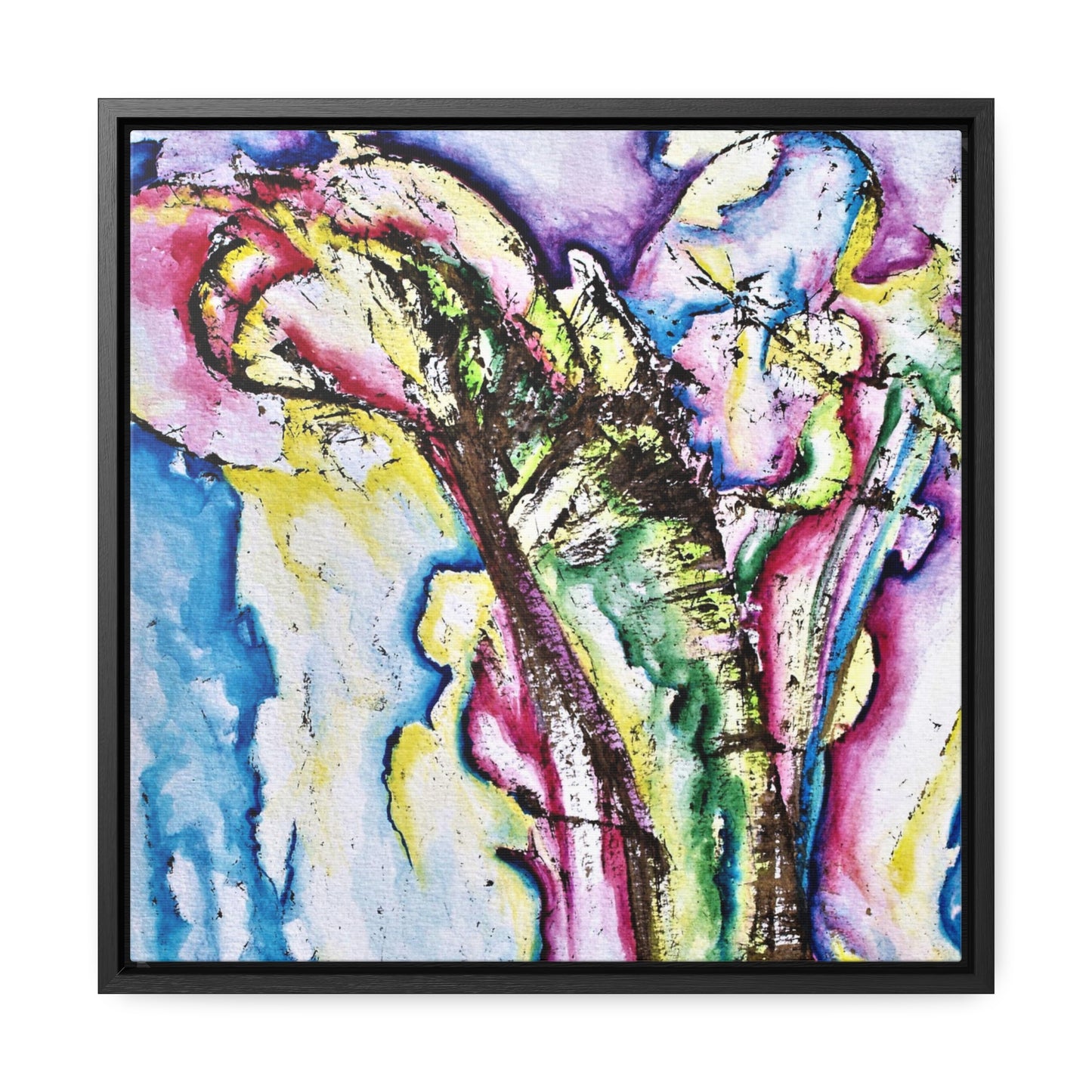 Calla Lilies Gallery Canvas Wraps, Square Frame