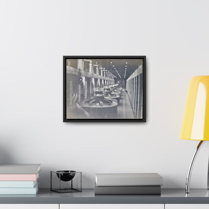 Boulder Dam Powerhouse Gallery Canvas Wraps Horizontal Frame 14″ x 11″ Black 1.25"