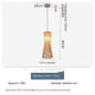 Chinese Style Bamboo Artwork Chandelier - 17cm Diameter White - Lights