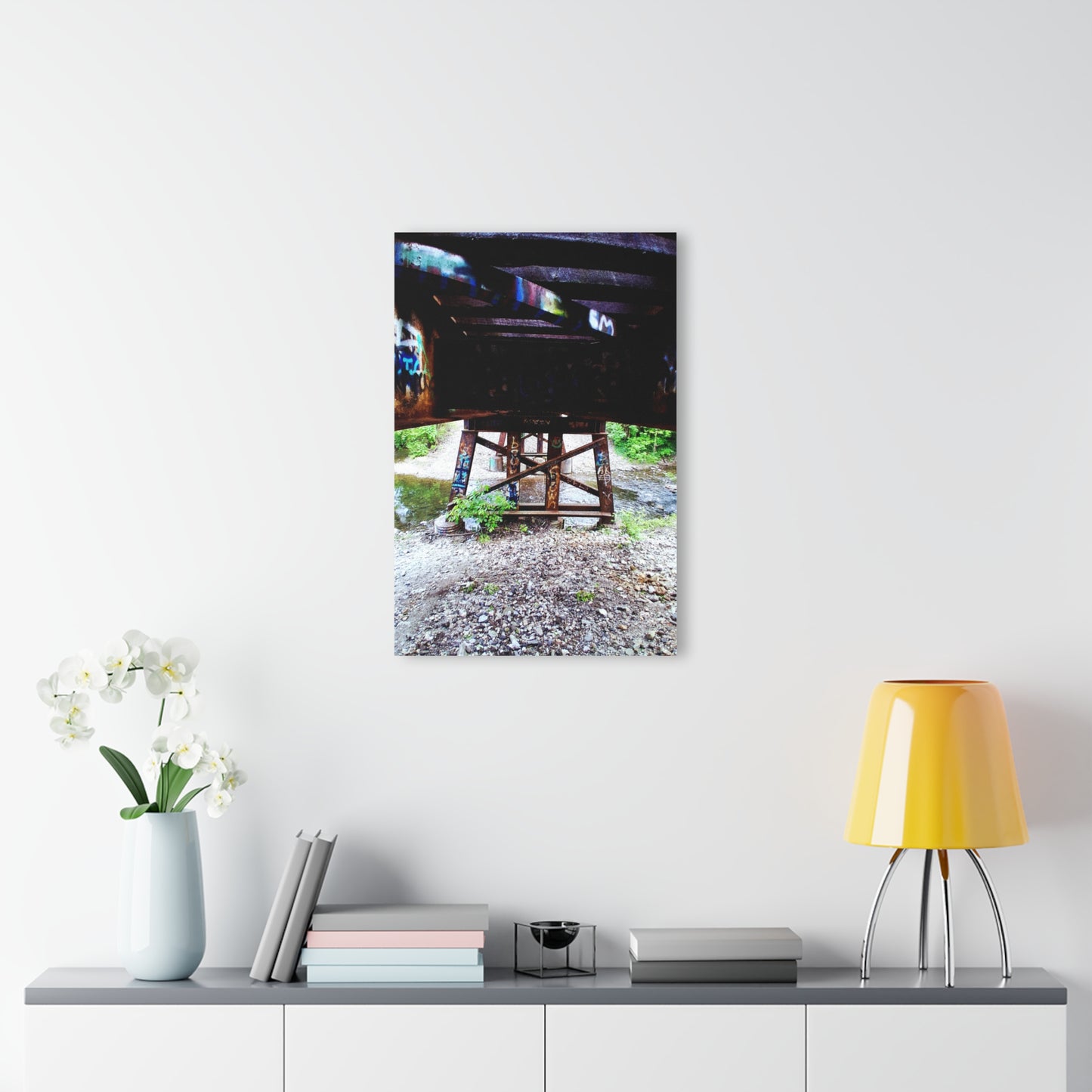 Urban Bridge Acrylic Print French Cleat Hanging - - Home Decor