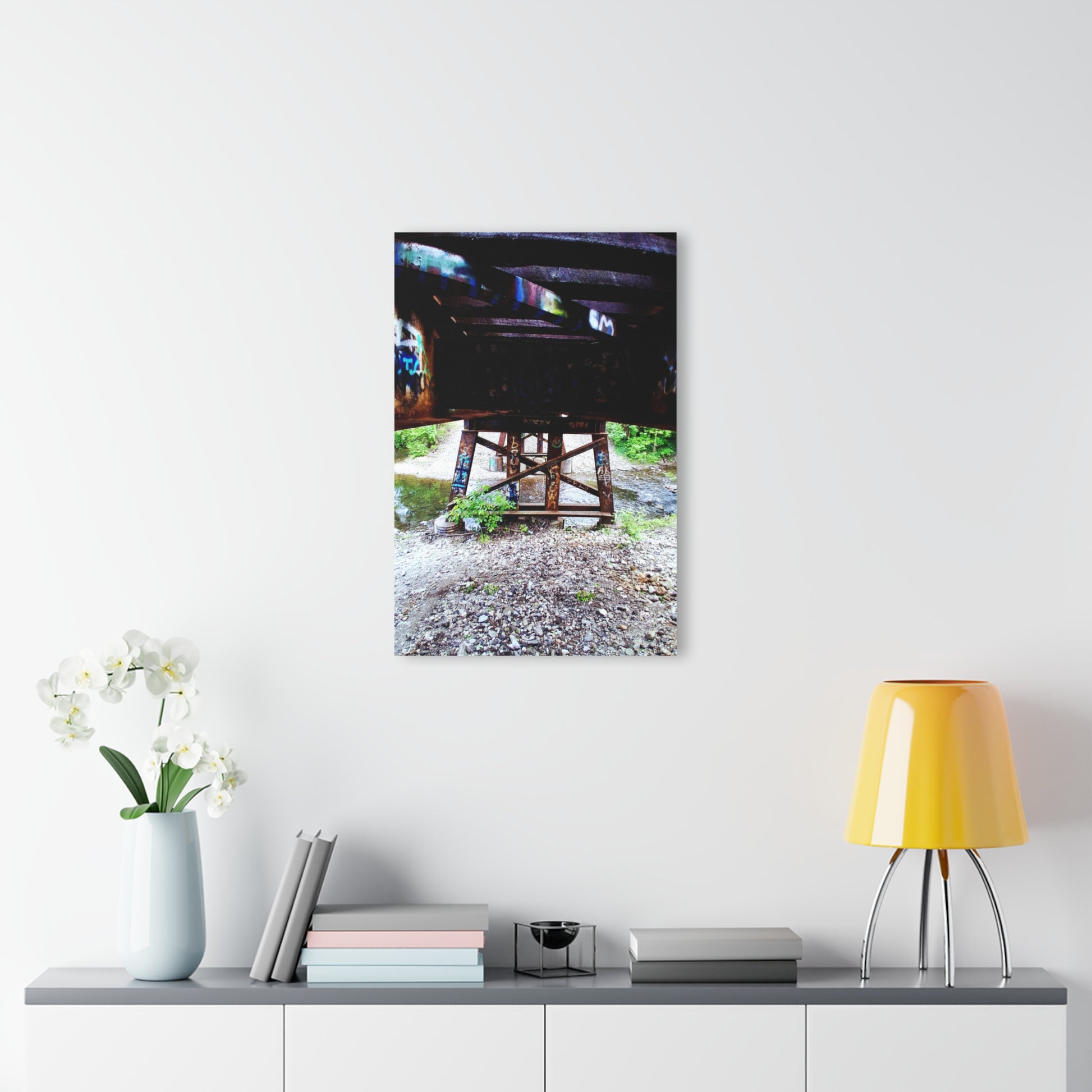 Urban Bridge Acrylic Print French Cleat Hanging - - Home Decor