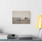 Army Pursuit Plane Ames Airport 1939 Satin Canvas Stretched 16″ x 12″ (Horizontal) 1.5"