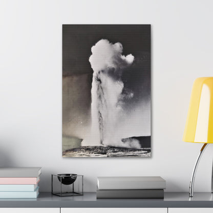 Old Faithful Geyser Yellowstone Canvas Gallery Wraps 16″ x 24″ 1.25"