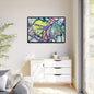 Alien Abstract Colorful Framed Canvas Art - Kia Day Design