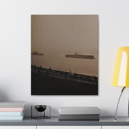 Navy Day New York Hudson River October 27th 1945 War Ships Canvas Gallery Wraps 20″ x 24″ 1.25"