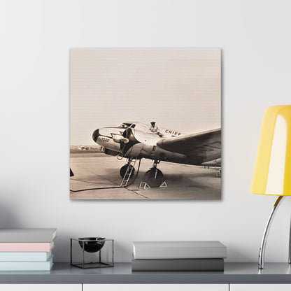 Refueling Mid-Contintent Chief Line Omaha Airport 1939 Canvas Gallery Wraps 20″ x 20″ 1.25"