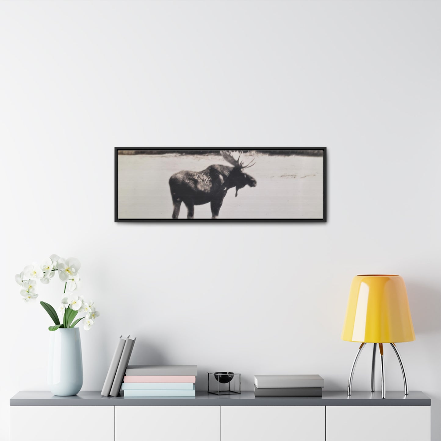 Yellowstone Bull Moose Gallery Canvas Wraps, Horizontal Frame