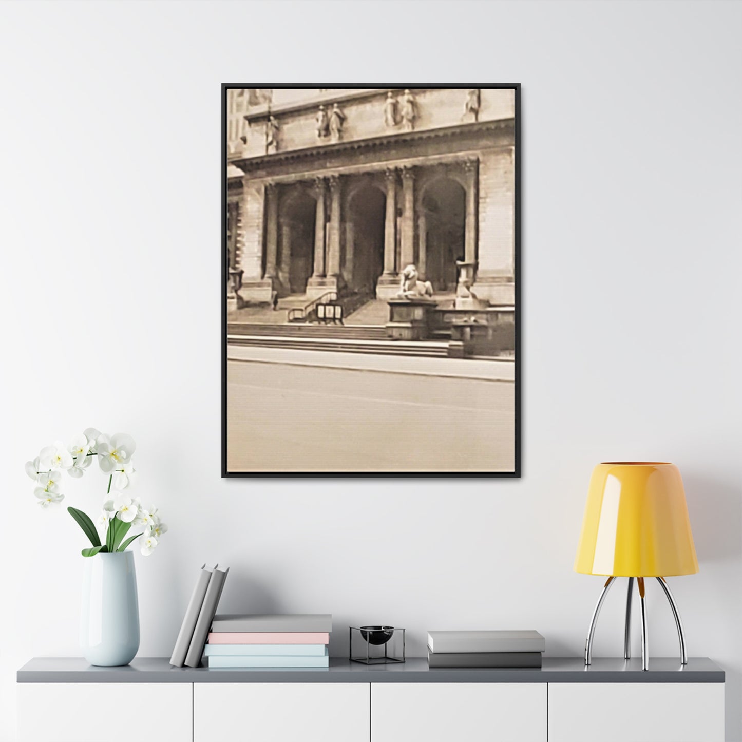 New York Public Library Gallery Canvas Wraps, Vertical Frame