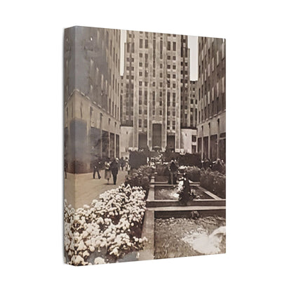 Rockefeller Plaza Satin Canvas Stretched