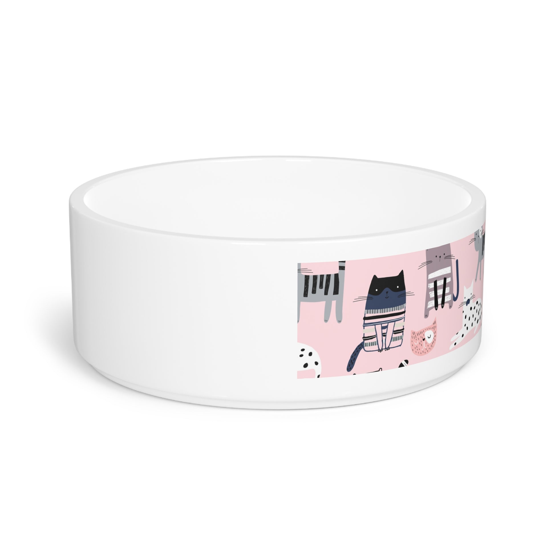 Cute Cat Themed Pet Bowl - Kia Day Design