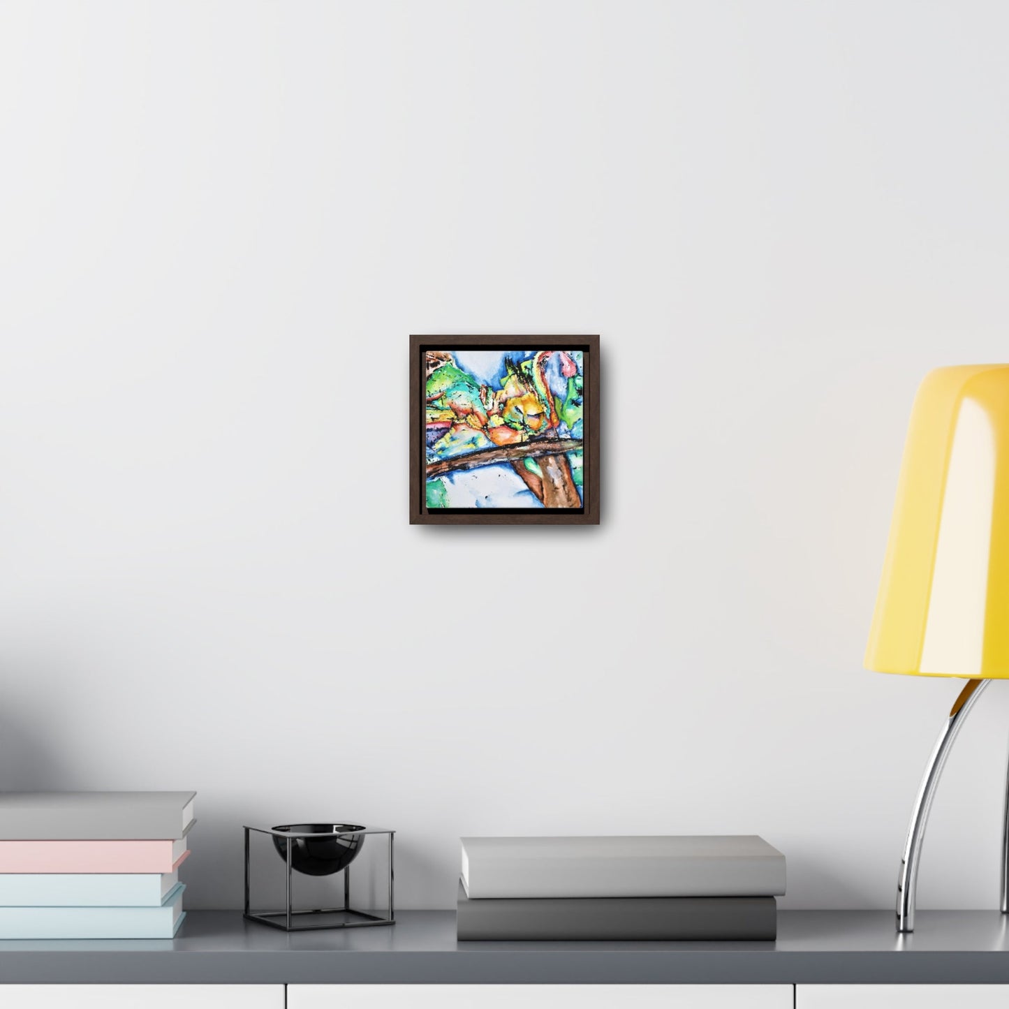 Owl In Flight Gallery Canvas Wraps, Square Frame Printify