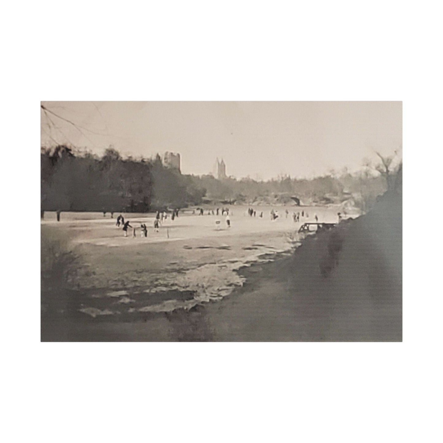 Central Park Satin Canvas Stretched 36″ x 24″ (Horizontal) 1.5"