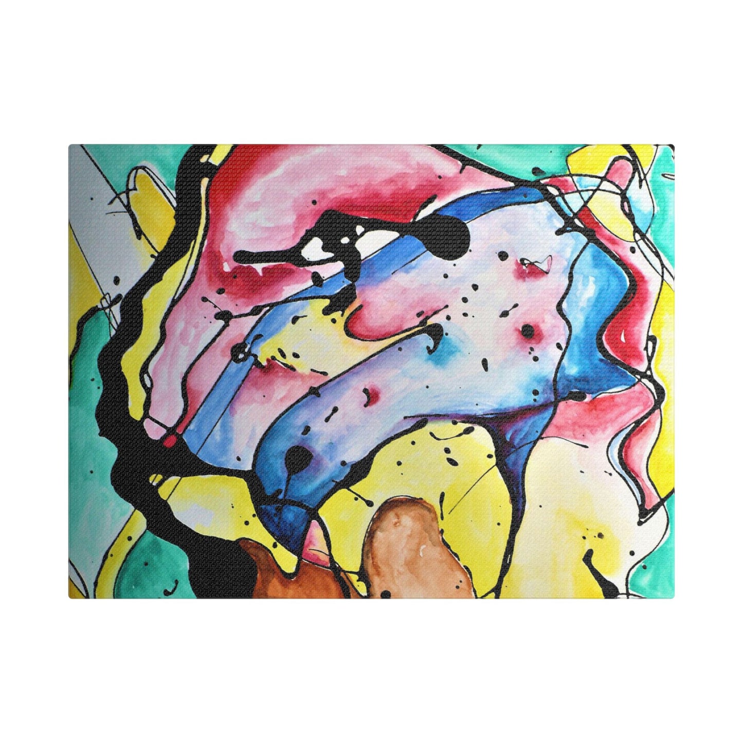 3rd Eye Sundae Satin Canvas Stretched - Kia Day Design