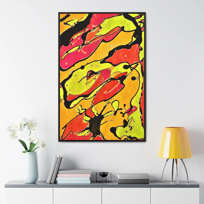 80s Rapture Gallery Canvas Wraps, Vertical Frame 32″ x 48″ 1.25" orange