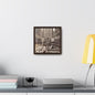 Rockefeller Plaza Gallery Canvas Wraps Square Frame 10″ x 10″ Premium Gallery Wraps (1.25″) Walnut