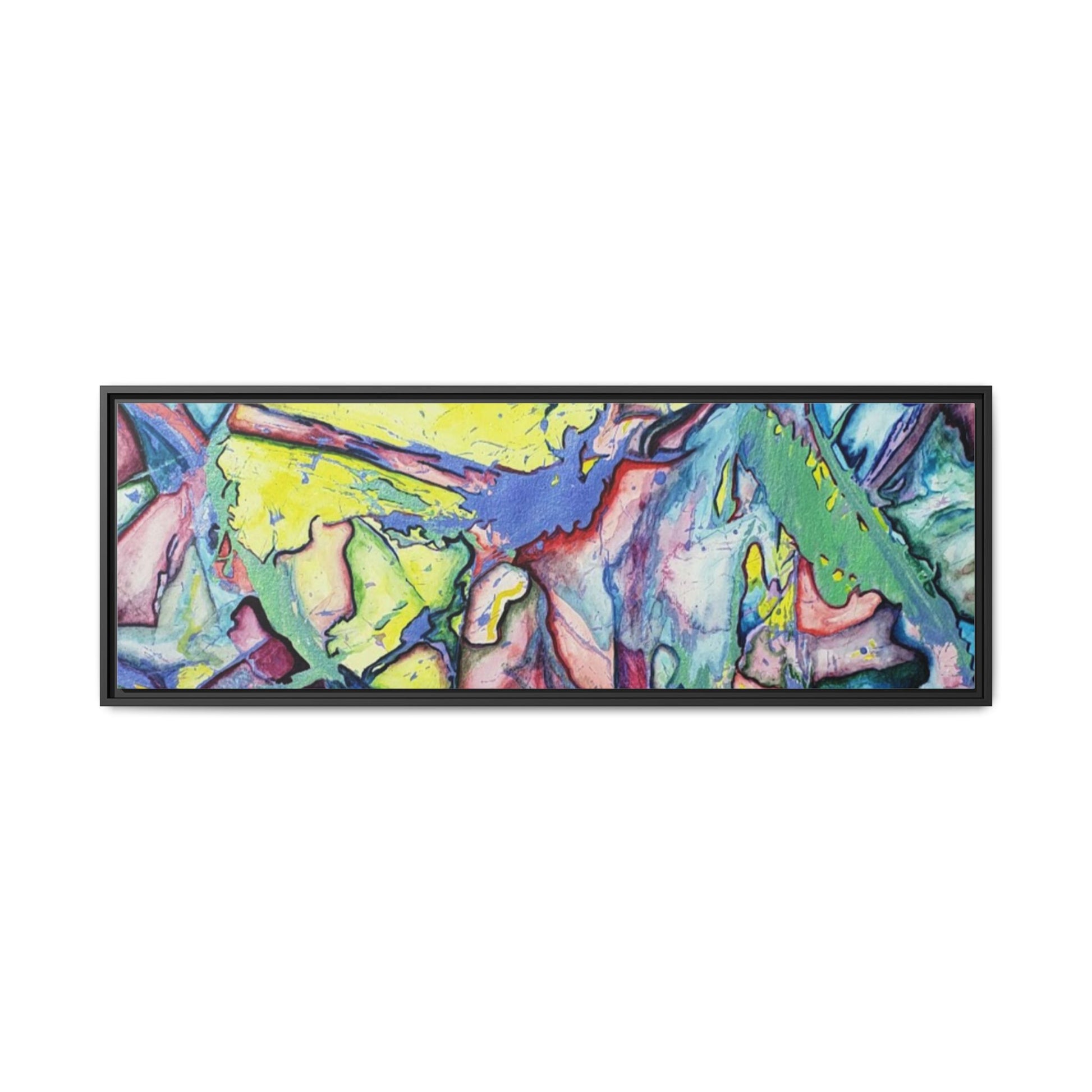 Alien Abstract Colorful Framed Canvas Art - Kia Day Design