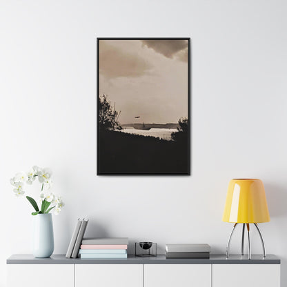 Navy Day New York October 27th 1945 Plane Gallery Canvas Wraps Vertical Frame 24″ x 36″ 1.25" Black