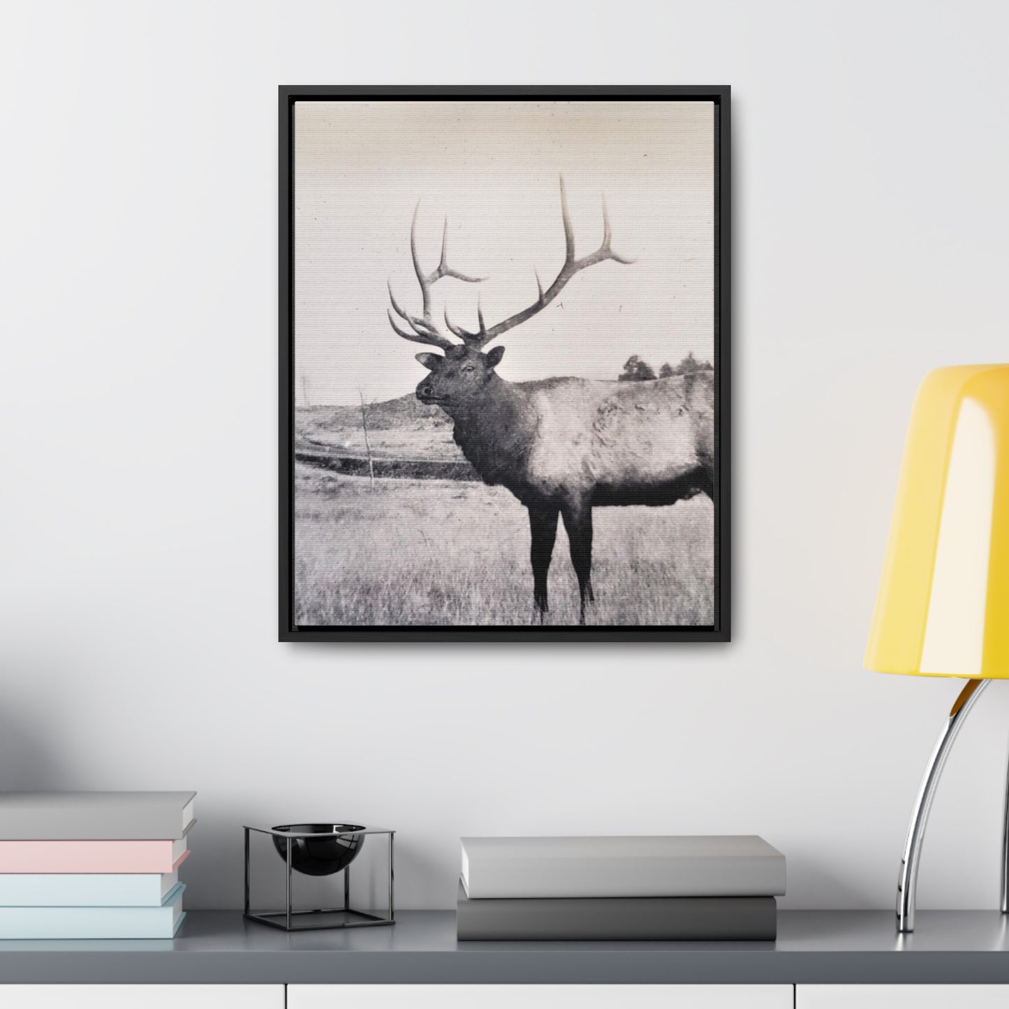 Yellowstone Bull Elk Gallery Canvas Wraps, Vertical Frame