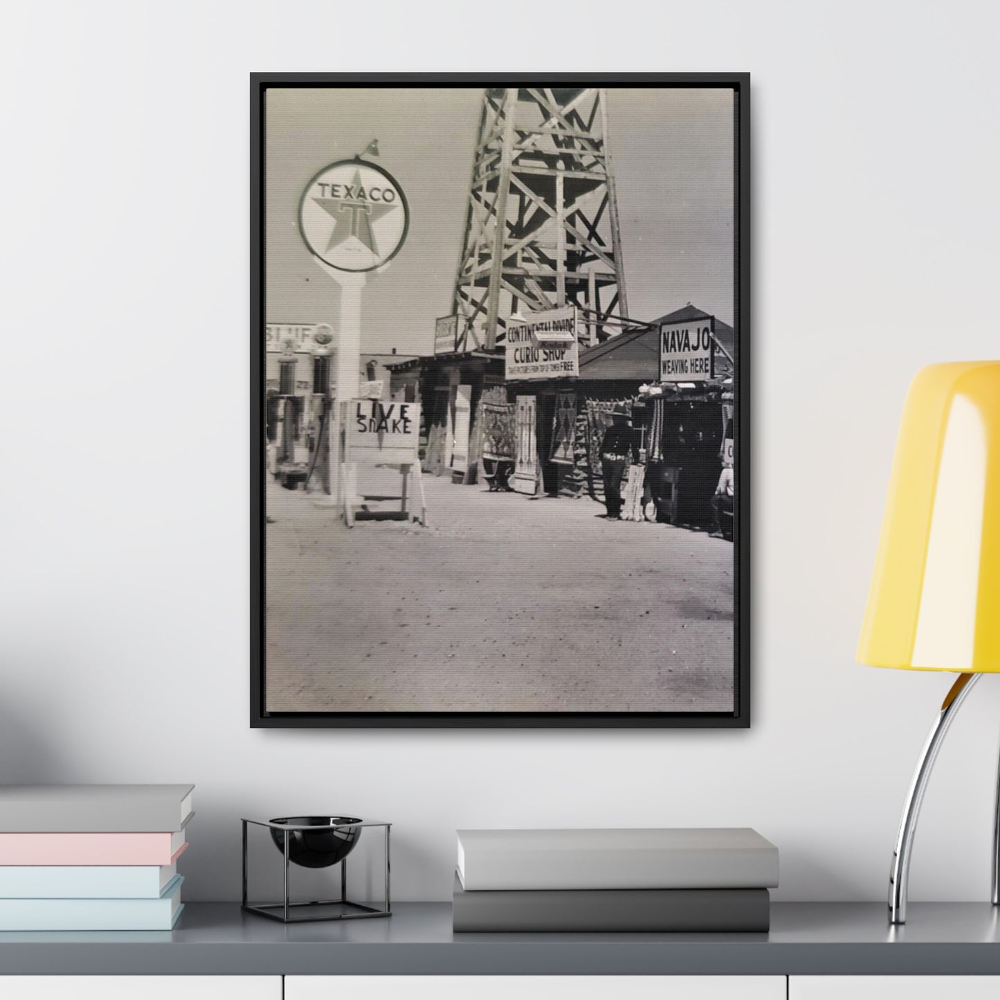 Texaco Station Continental Divide Gallery Canvas Wraps, Vertical Frame