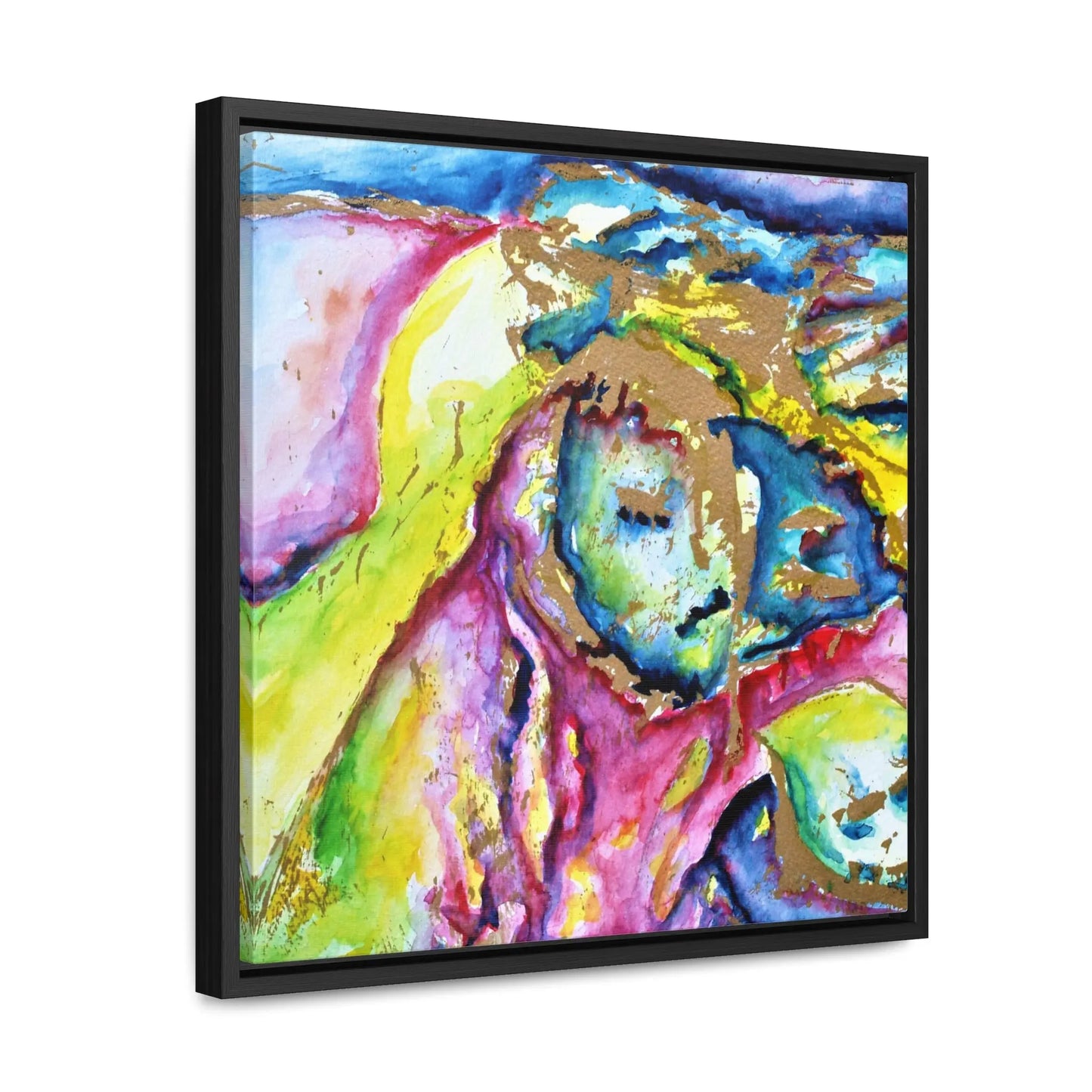 Mothers Face Gallery Canvas Wraps, Square Frame