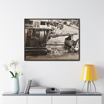Concrete Worker Gallery Canvas Wraps Horizontal Frame 40″ x 30″ Black Premium Gallery Wraps (1.25″)