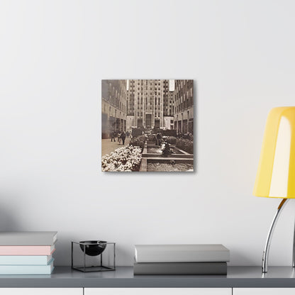 Rockefeller Plaza Canvas Gallery Wraps 12″ x 12″ 1.25"