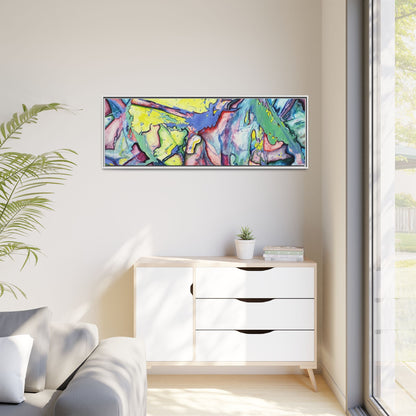 Alien Abstract Colorful Framed Canvas Art - Kia Day Design