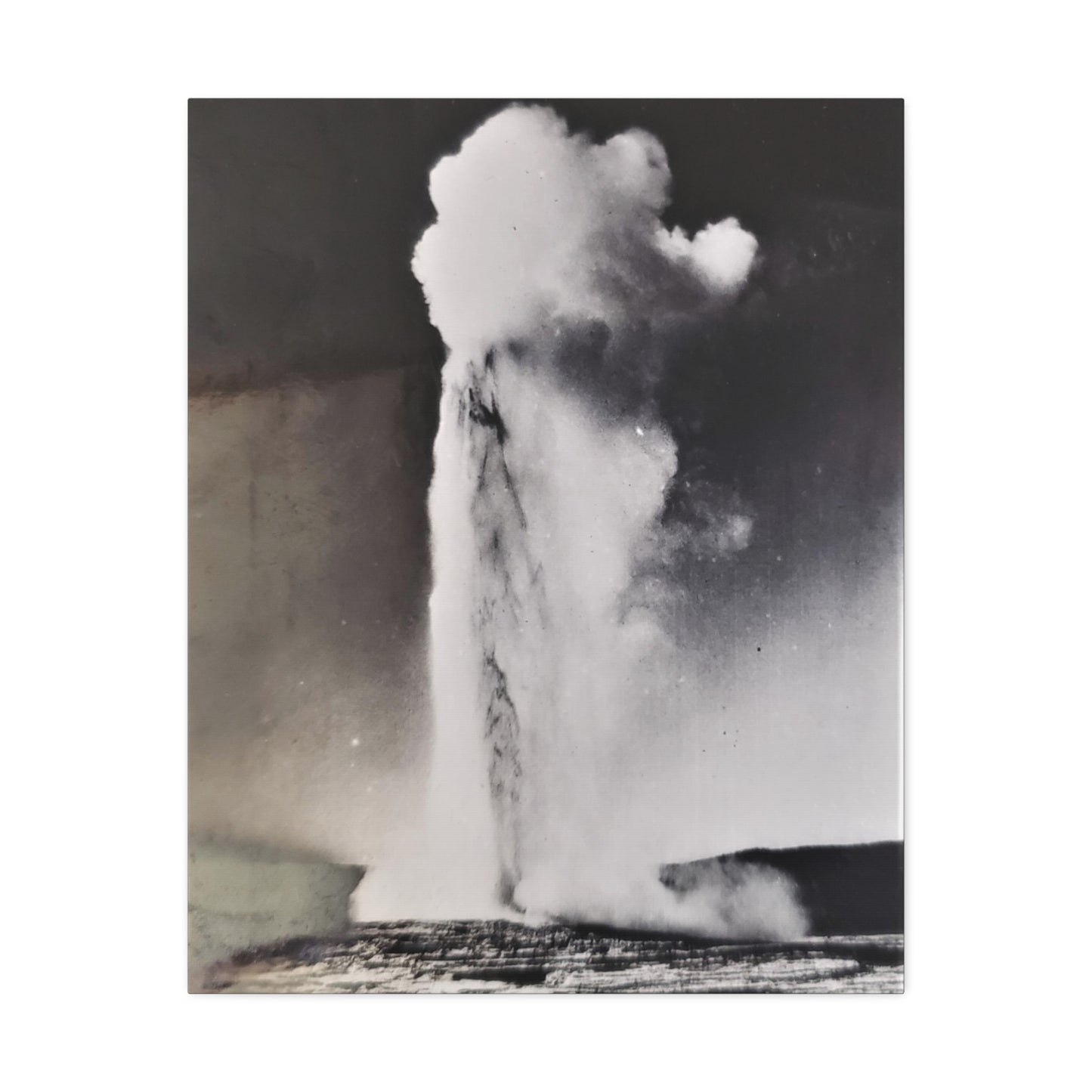 Old Faithful Geyser Yellowstone Stretched Canvas