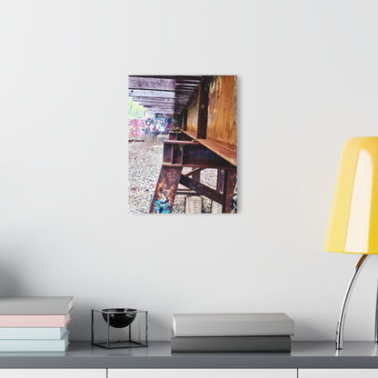 Urban Rust Photography Acrylic Print — Graffiti Underpass Wall Art French Cleat Hanging - - Home Decor