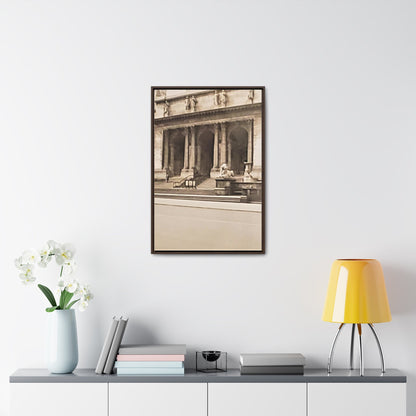 New York Public Library Gallery Canvas Wraps Vertical Frame 20″ x 30″ 1.25" Walnut