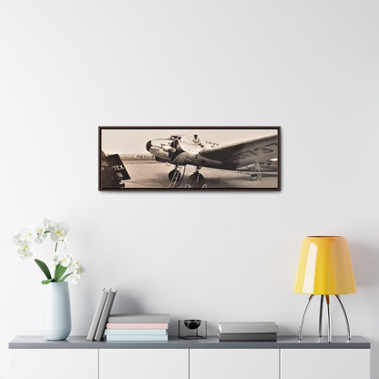 Refueling Mid-Contintent Chief Line 1939 Gallery Canvas Wraps Horizontal Frame 36″ x 12″ Walnut Premium Gallery Wraps (1.25″)