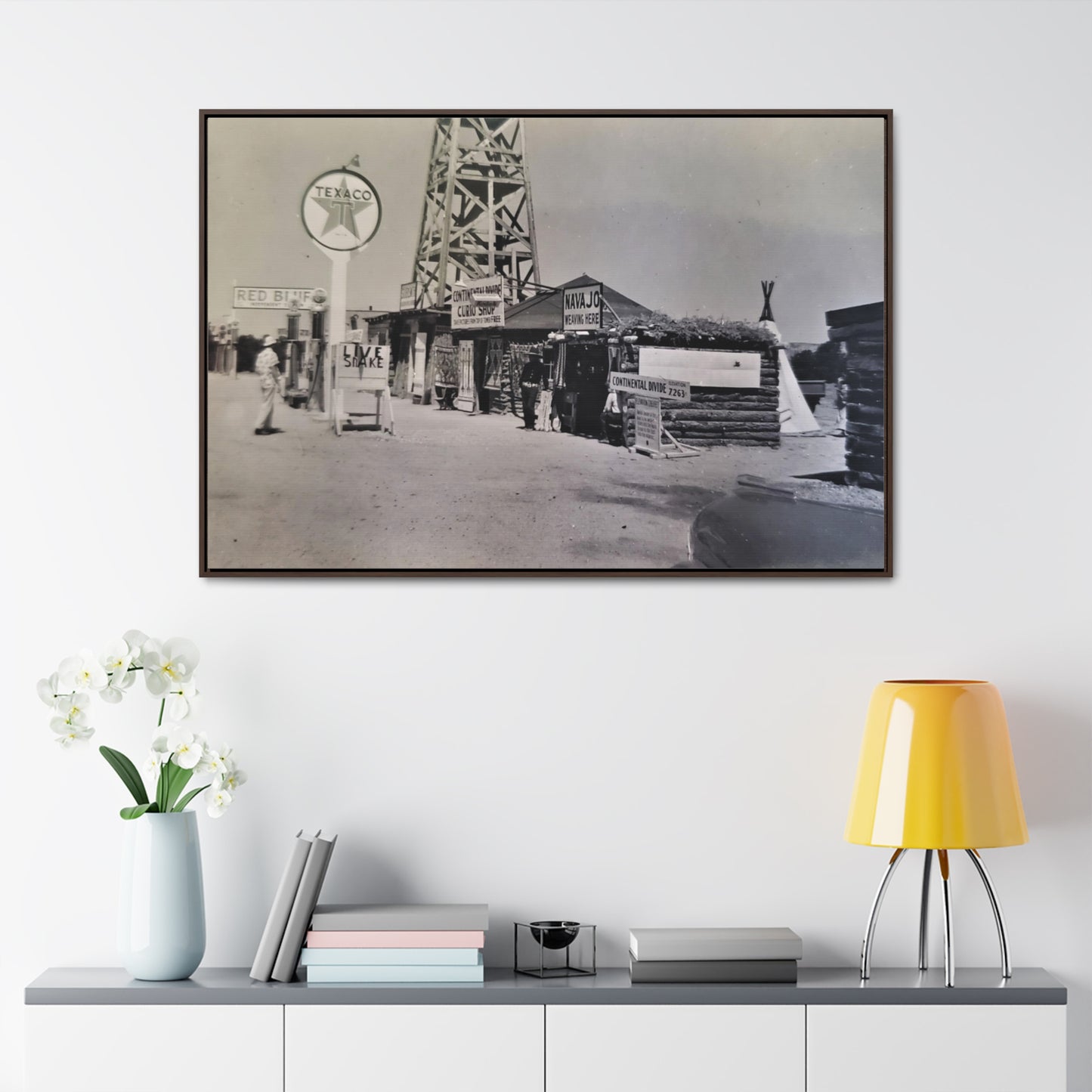 Texaco Station Continental Divide Gallery Canvas Wraps, Horizontal Frame