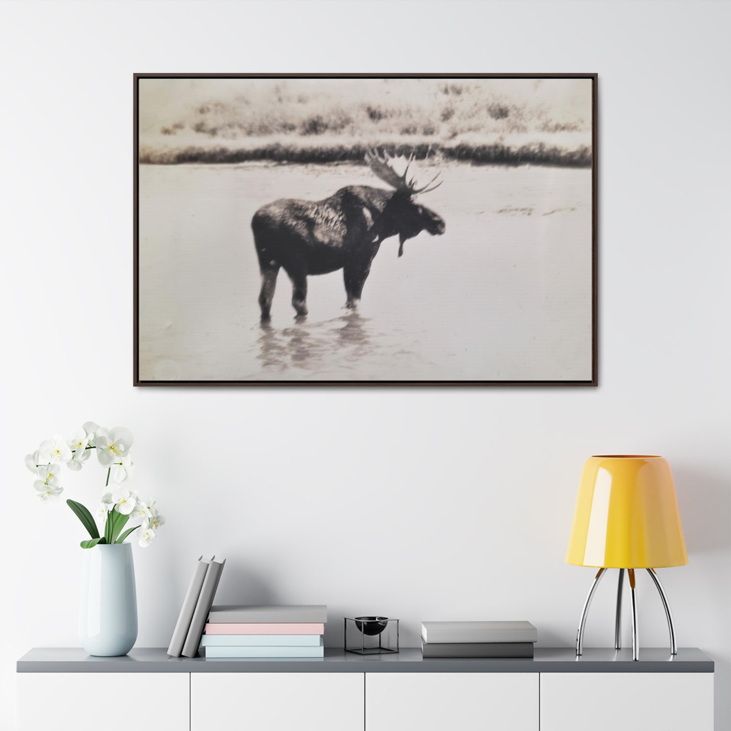 Yellowstone Bull Moose Gallery Canvas Wraps, Horizontal Frame