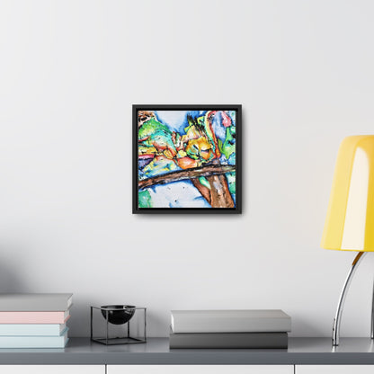 Owl In Flight Gallery Canvas Wraps, Square Frame Printify