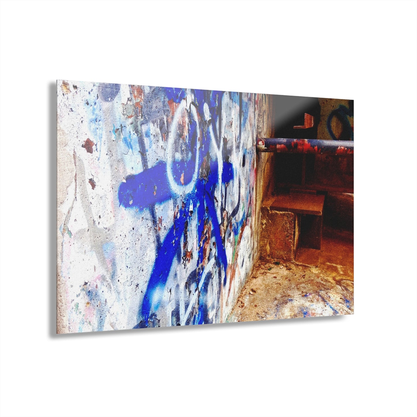 Graffiti Urban Photo Acrylic Print — French Cleat Hanging - - Home Decor