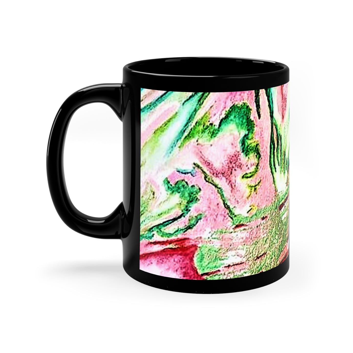 Pink Forest Black Coffee Mug, 11oz