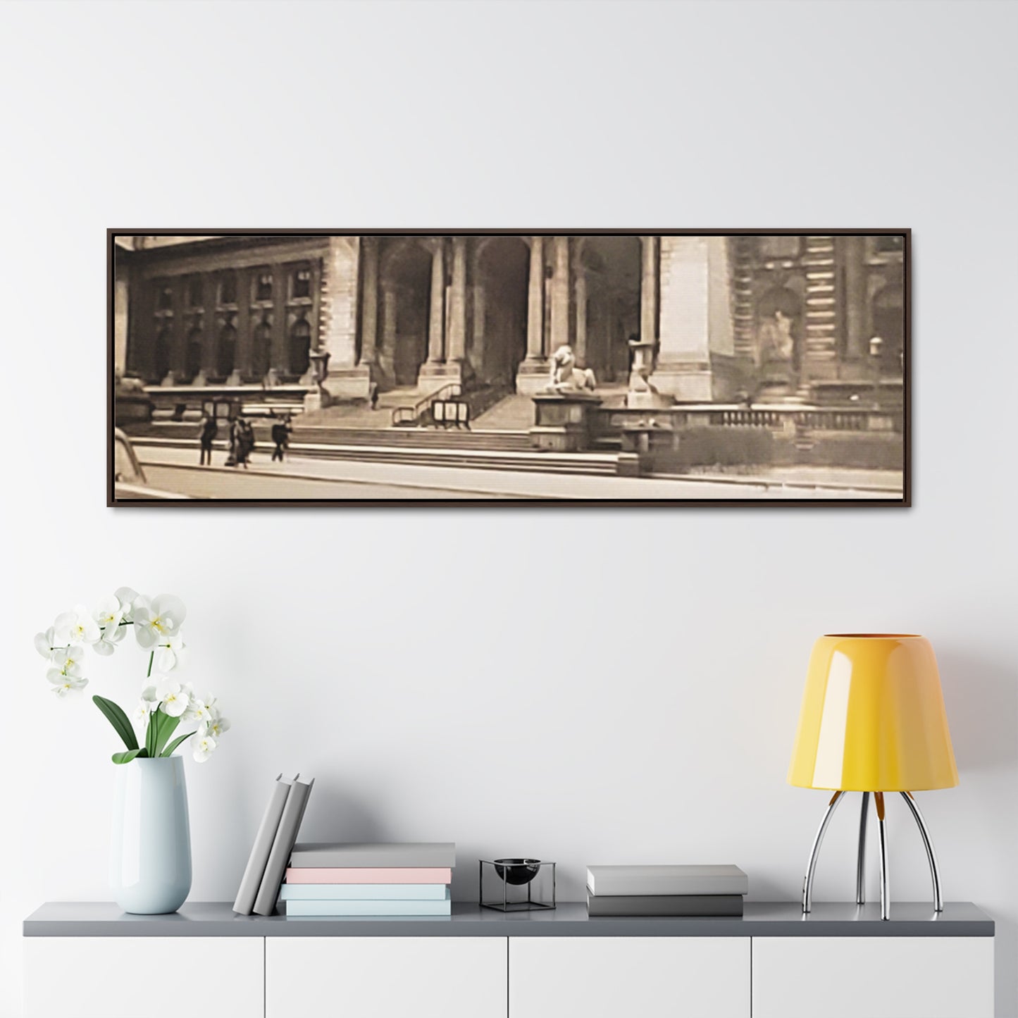 New York Public Library Gallery Canvas Wraps, Horizontal Frame