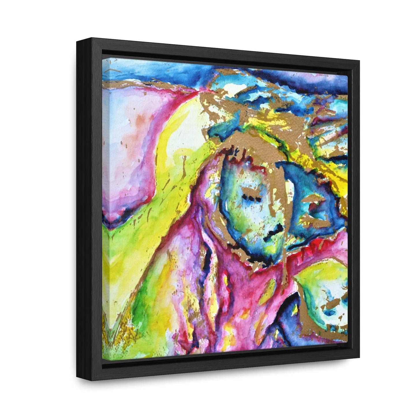 Mothers Face Gallery Canvas Wraps, Square Frame